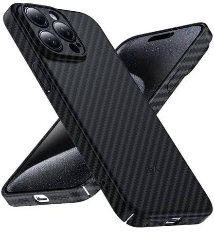 Phoneaura Schutzhülle FÜR iPhone 13 Pro Carbon Optik kompatibel mit MAGSAFE I 13 Pro Hülle I 13 Schutzglas und Handyhülle I Carbonhülle Case [flaches Design+ Carbon Optik+ 2 Schutzgläser inklusive]