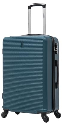 CELIMS - Valigia Media 20 kg Rigida Leggera | Valigia da Stiva 65cm Donna | Lucchetto Integrato | ABS | Trolley Medio 65cm con 4 Ruote | Verde