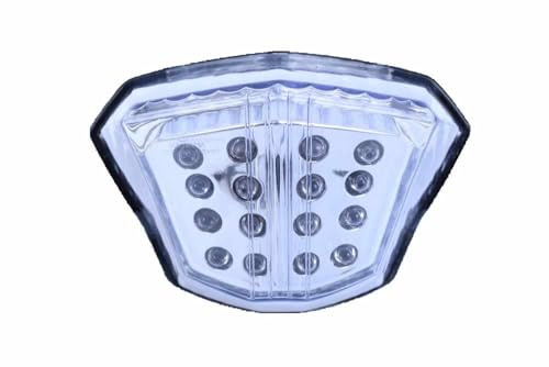 aVDB-moto LED Bremslicht/Rücklicht kompatibel mit YAMAHA XJ6 N XJ-6 2009-2016 Plug & Play mit integrierten Blinkern (Klar)