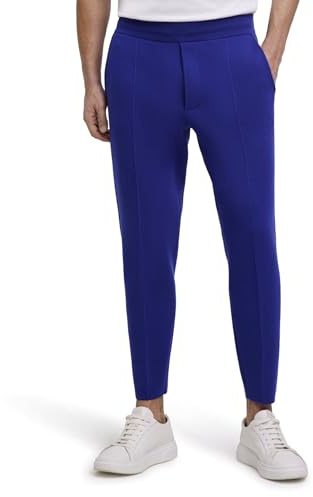 FALKE Herren Hose Basic Trousers Knit M Tr Wolle bequem komfortabel lässig druckfreier Komfortbund 1 Stück, Blau Athletic Blue 6451, L