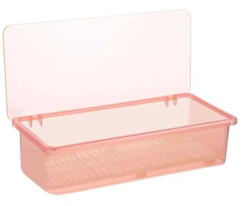 Flatware Plastic Trays With Lid Cutlery Organizer Silverware Countertop Storage Containers Boxes The Home Edit Containers (B, One Size)