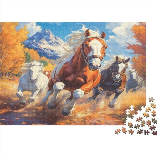 Pferd 300 Teile Puzzle Puzzle Für Erwachsene Geschicklichkeitsspiel Familienspaß Impossible Puzzle 300pcs (40x28cm)