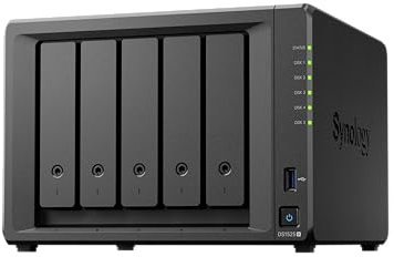 Synology DiskStation DS1525+ Servidor de Almacenamiento Ryzen Embedded V1500B 8 GB DDR4 0 TB - Negro