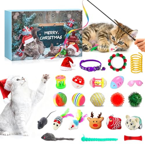 2025 Katzen-Adventskalender, interaktives Weihnachtsspielzeug