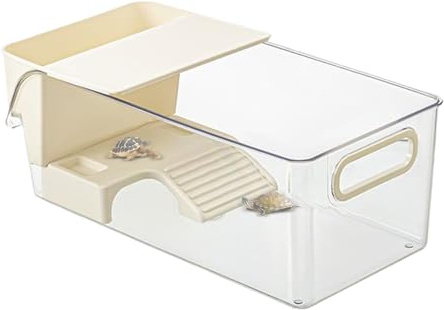 Aquariumschildkröten - Wasserschildkröten | Multifunktionales Aquarium | Vorräte Für Haustiere Terrarium Habitat Für Die Fütterung Von, Fröschen, Reptilien Und Paguri Externer Gebrauch