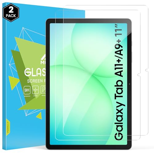 MoKo 2 Pack Screen Protector for 11 Samsung Galaxy Tab A11 Plus/A11+ 2025 | Tempered Glass for Galaxy Tab A9 Plus 2023, 9H Hardness with HD Clear, Anti-Scratch, Case Friendly, Touch Sensitive