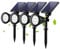 Wilktop 4x LED Solar Strahler Gartenleuchten Warmweiß Landscape Spotlight für Garten Beleuchtung