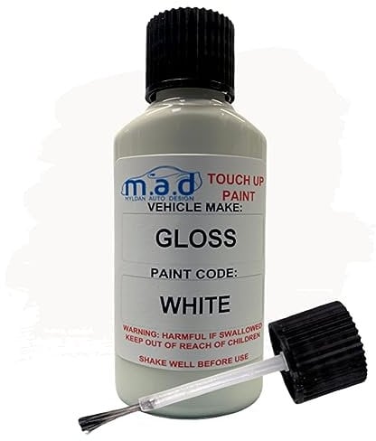madAUTO GLOSS WHITE TOUCH UP KIT REPAIR KIT PAINT WITH BRUSH SCRATCH CHIP WHITE