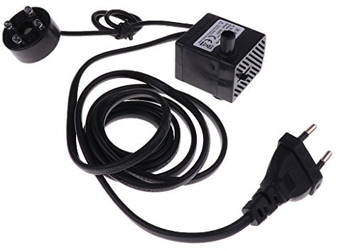 MagiDeal 2.5W 180L/H Aquarium Wasserpumpe Tauchpumpe Aquariumpumpe mit Licht, Schwarz