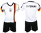 Dynamic Outwear Germany Fussball Kinder Trikot Shirt+ Hose Set, 98-104 weiß