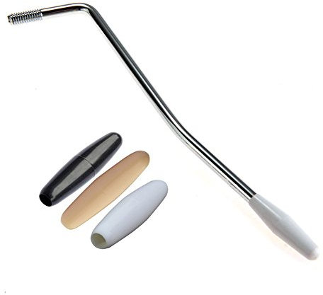 WANDIC Brazo de trémolo, barra de metal simple de 6 mm con 3 puntas vibrato brazo manivela para guitarra eléctrica sistema trémolo