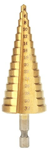 Broca de fresado, broca de acero de alta velocidad de 3-32 mm Broca con vástago hexagonal Electrolytiq Titanio Taladro para destornillador Perforación en acero, latón, madera, plástico(4-32mm)