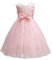 Discoball Vestito da principessa per ragazze, in tulle con fiocco in pizzo ricamato, abito da bambina, per feste di compleanno, matrimoni, damigelle d'onore, prima comunione, per bambine da 1 a 10