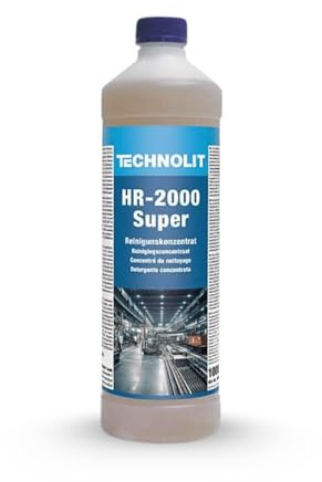 TECHNOLIT HR-2000 Super Reinigungskonzentrat 1L | Kraftvoller | Alkalischer Sicherheitsreiniger gegen Fett & Öl | Für Lebensmittelbereiche, Werkstatt & KFZ | Hochkonzentriert | Phosphatfrei