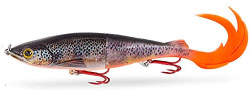FISHN® Switch, 41gr, 16,5/18cm, mit wechselbaren Hinterteil, Extreme Schwimmaktion, Angelköder zum Hechtangeln, Softbait, Swimbait, Köder zum Angeln auf Hecht, Zander, Waller (Trout)