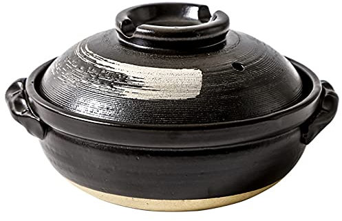 MYYINGBIN Japanese Donabe Ceramic Hot Pot Casserole, Round Clay Pot With Lid, Heat Resistant Round Earthenware, Rice Cooker For Stew Soup, 2800ml