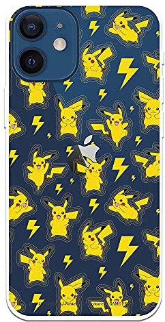 LA CASA DE LAS CARCASAS Official Pokemon Pattern Pikachu iPhone 12 Mini Case, Choose Your Like Design Your iPhone 12 Mini