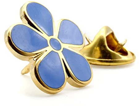 Victoria Regalia Anstecknadel, Freimaurer, Vergissmeinnicht emailliert, Blau, Metall, Metall