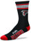 For Bare Feet NFL Stripe Team Sock Socks (43-48, Atlanta Falcons)