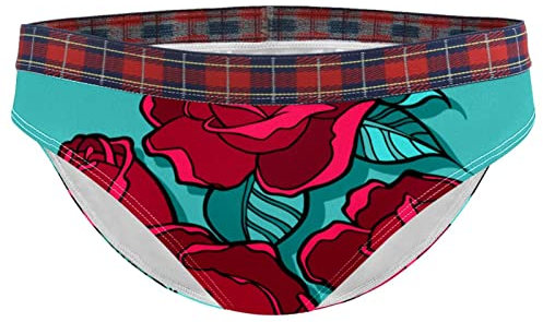 Beautiful Red Roses Bouquet Sous-vêtement stretch pour femme, multicolore, XXL
