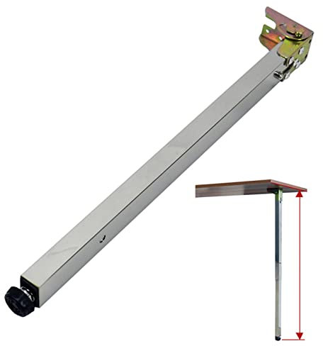 1 Pièce Pieds de Table En Métal, Télescopique Pliable Pieds de Bureau de Bar, Pieds De Protection Réglables, pour Armoire Table à Manger Camping Car Yacht(Size:85cm/33.46in)