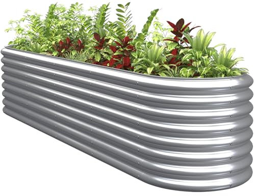 Hochbeet für Gemüse, Hinterhof, Terrasse, Pflanzgefäß, Hochbeete für Kräuter, Garten Zubehör, 6,1 m hoch