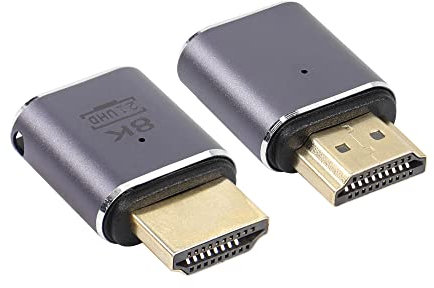 RIIEYOCA Adaptateur HDMI mâle vers Femelle 8K@60Hz Connecteur HDMI 2.1UHD Extender 3D Support 8K@60Hz / 4K@120Hz, 2 Packs