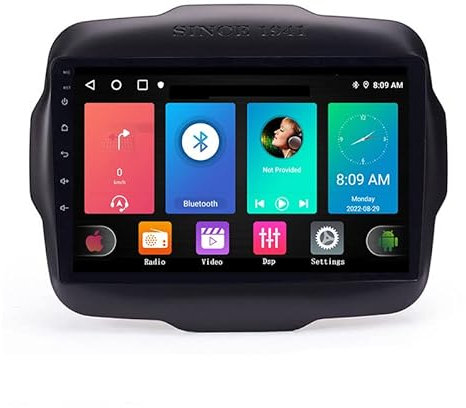 ZYCARE Autoradio Kompatibel Mit JE-EP Renegade 2017 2018 2 Din Radio GPS Navigation IPS Touchscreen Multimedia Player Unterstützung SWC 4G WiFi Carplay DSP BT(Size:8 core 4G+WiFi 6G+128G)