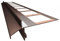 Renoplast® Profilé D'égout en Aluminium K40 200cm Marron | Finition de Terrasses et Balcons | Sols Carrelés sur Mortier-colle | Systèmes D'évacuation D'eau Profilé en équerre| Protection Anticorrosion