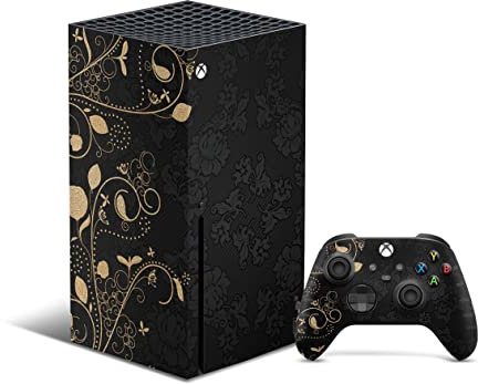 Skins4u Skin Design Schutz Folie Vinyl Aufkleber Sticker kompatibel mit Xbox Series X Gaming Wrap Faceplate Skins Cover Konsole + Controller Skin darkmoon
