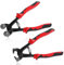 LEONTOOL Lot de 2 pinces robustes pour carrelage en verre, mosaïque et carrelage en céramique avec poignée en TPR pour couper les carreaux en céramique et vitrail
