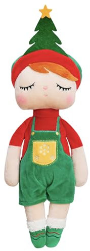 Plüschfigur Xmas Kuschelpuppe Squishmallows Weihnachten Plüsch Weihnachtsmann Plüschtiere Stofftiere Kawaii Puppe 38cm,Kuscheltier Weihnachten Plüschkissen Spielzeug für Kinder Mädchen Jungen