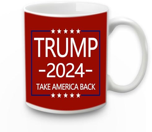 WENSSY Mug Back, tasse 2024 Take Back, tasse 2024, 325 ml, rouge