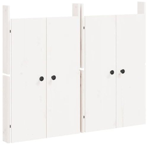 vidaXL Puertas de Cocina Exterior 2 uds Madera Pino Blanco 50x9x82 cm