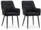 CLIPOP Esszimmerstuhl mit Armlehne Küchenstuhl Polsterstuhl Wohnzimmerstuhl Sessel Sitzfläche aus Samt Loungesessel Set für Esszimmer,Arbeitszimmer,Wohnzimmer,Schlafzimmer, Grau (1, Leinen Schwarz)