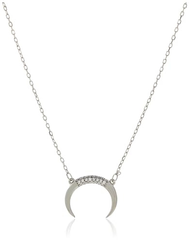 Beneto Halskette Minimalist Silver Crescent Necklace AGS650 / 47 sBE0990 Marke, Estándar, Nicht-Edelmetall, Kein Edelstein