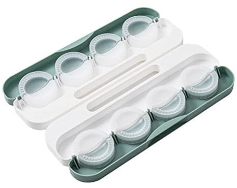 Acfthepiey Stampo per ravioli fai da te Wonton, macchina per ravioli, a forma di mezzaluna, attrezzatura per impasto, verde