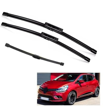 Scheibenwischer Für Renault Clio 4 2012-2019 Wischer Vorne Hinten Wischer Klingen Windschutzscheibe Windschutz Front Fenster 26 + 14 + 10 (Farbe : Front 2pcs)