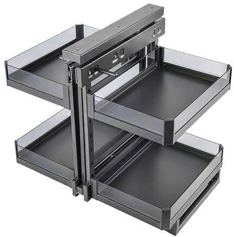 Kitchen Cupboard Blind Corner Cabinet,Extendable Corner Kitchen Cabinet, Storage Shelf,Pull Out Cabinet Organizer with 4 Storage Baskets 800