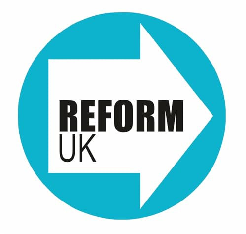 Selbstklebende Vinyl-Aufkleber, Motiv: Reform UK Vote Reform, Politische Party, Wahlen, Brexit, Make Britain Great Again, Auto, Van, Fahrrad, 6 Stück