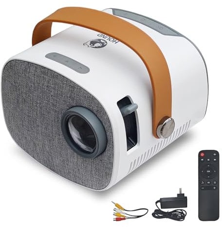Triclicks Mini Projector, Portable Video Projector WiFi, Home Theatre Movie Projector HD 1080P Supported, Smart projector Compatible with Phone/HDMI/iOS/Android/Tablet/PC/TV Stick/AV/USB (White)