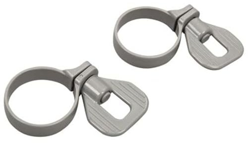 Pool Hose Clamp Spare Clips, Adjustable, Stainless Steel, Grey (2)