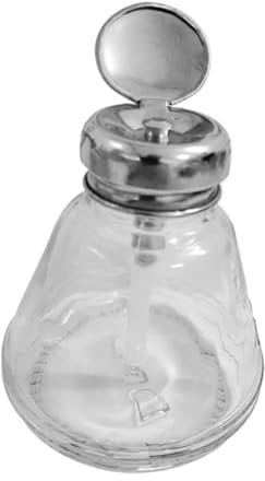 Healvian Nail Polish Remover Bottle Pumping Function Made of Glass Material for Liquid Storage for Salon Use and Personal Care