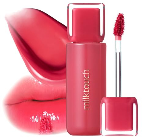 MILKTOUCH Jelly Fit Glow Lip Tint - Hydrating Lip Gloss with Long-Lasting Moisture, Color Stain, Lightweight Formula, Radiant Shine, Perfect for Daily Use, Korean Lip (06 Chericious, 4ml)