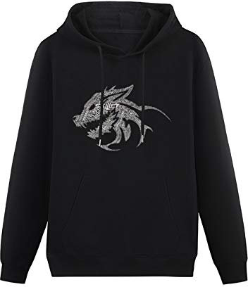 GIALESS Mens Hoodie The Skillet Monster Hoodies Pullover Hooded with Drawstring Pockets Black L