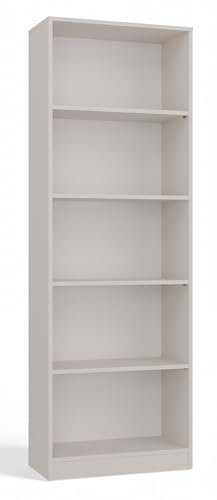 CDF Office Bücherregal R60 | Farbe: Kaschmir (beige) | Für Wohnzimmer, Büro, Arbeitszimmer | Modern | Regal für Bücher und Spielzeug | Ideal für Kinderzimmer, Teenager, Jugendzimmer