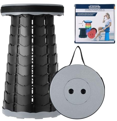 KEESIN Sgabello pieghevole portatile, sgabello pieghevole da campeggio, expandable pieghevole Stool, sgabello pieghevole che caratteristiche portatili ed ecologiche per campeggio, attività all'aperto