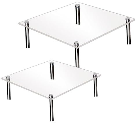 COLLBATH Espositore Per Torte Quadrato Porta Cupcake in Acrilico Elegante E Semplice Per Decorazioni Di Matrimoni E Compleanni