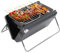 2-in-1 Tragbarer Gefaltet Campingkocher Tischgrill BBQ-Grill mit Holzkohlebehälter Gasventil und Gasbrenner für Camping, Grillabende, Partys 35.8x21.1cm