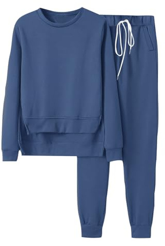 Tuta Sportiva Donna Velluto Tuta da Ginnastica Due Pezzi Casual Casa Pigiama Set con Giacca a Zipper e Pantaloni Lunghi Primavera Autunno Training Sportwear Comoda Top Tinta Unita con Spacchi